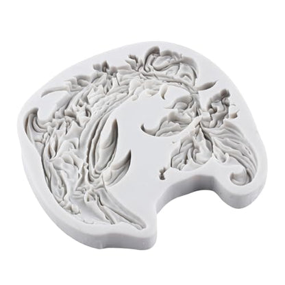 Dolphin Silicone Resin Casting Molds Dolphin Flower Polymer Clay Mold for DIY Crafts Epoxy Resin Casting Air Dry Polymer Clay Plaster Jewelry Making - color: Style K