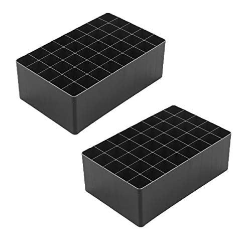 Chris.W 2 Pack 40-Slot Art Markers Pen Holder Desk Stand Organizer Storage Tray Marker Empty Storage Pack(Black) - color: Black