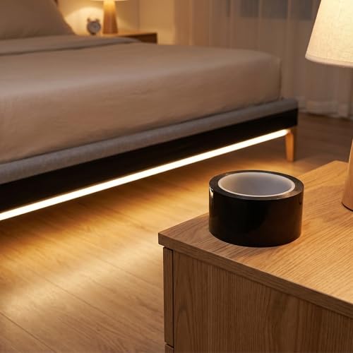 OUNONA 1 Roll Blackout Tape for Electronics - 2" x164ft PET Film Light Blocking Adhesive Tape - Heat Resistant and Waterproof - Single-Sided for LED Lights Screens and Glare Shielding - size: 5000.00X5.00X0.10CM