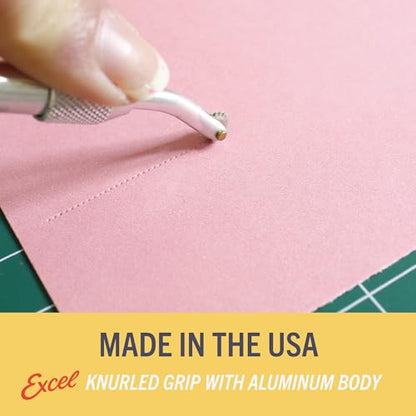 Excel Blades 7/16 inch Pounce Wheel, American Made Serrated Tracing Wheel, Perforator and Embossing Tool - color: Silver