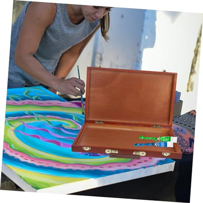 DOITOOL Elegant Wooden Portable Easel Painting Storage for Pencil Boxes and Art Tools Organizer