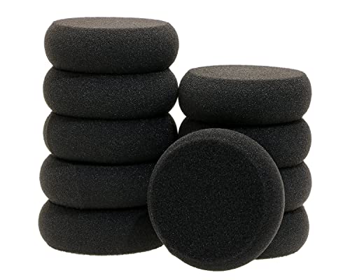 Penta Angel Round Sponges 10Pcs 3inch Yellow Painting Sponges Synthetic Artist Sponge Watercolors Sponge for Art & Craft Pottery Clay Cleaning Ceramics Wall (Black) - color: Black