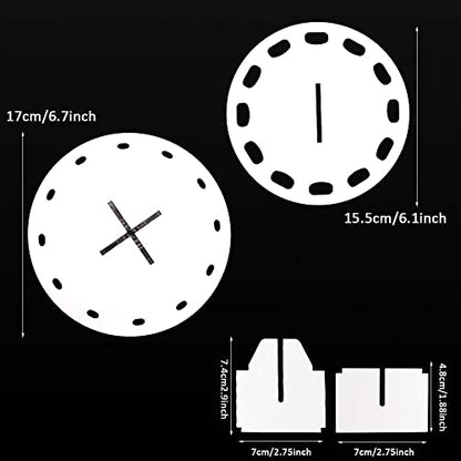 Yoseng 12-Hole Rotating Brush Holder for Ink Blending Brushes, White | Smooth 360° Rotation Keeps All Blending Brushes Within Reach,Easy Snap-together Assembly,Fits Yoseng Oval Ink Blenders