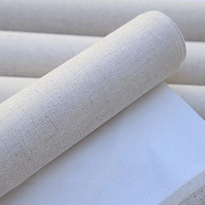 Painting Canvas Roll 3M One Roll Professional Blank Canvas for Painting Layer Acrylic Oil Painting Canvas Linen Blend Primed Art Supplies for Artist Natural Cotton Canvas Fabric - color: 3m Long Width 180cm