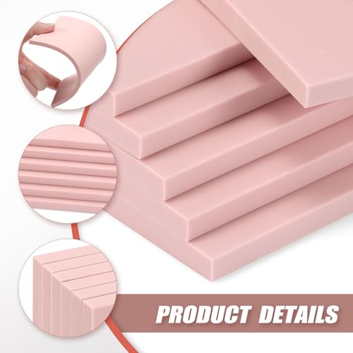 Bobblebro Linoleum Blocks for Printmaking Supplies - 6PCS 4”x6”Rubber Linocut Block Printing Kit for Stamp Carving, Soft Relief Printing Linoleum for DIY Crafts & Art Projects - color: 4”x6”-6PCS
