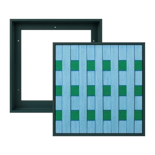 Floating Frame for 8x8 Canvas Paintings, 2 Pack Square Floater Frames with 0.9" Deep for Modern Abstract Wall Art Flower Floral Prints, Home Office Gallery Show Exhibition Decor (Dark Green) - color: Dark Green, size: 8x8"
