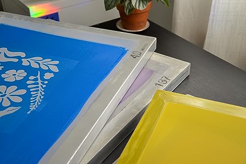 Screen Print Direct Aluminum Frame Screen Printing Frame 20" x 24" 137 Count White Mesh - Screen Printing Screen with Various Mesh Counts - Pre-Stretched Silk Screen for Your Screen Printing Kit - size: 137