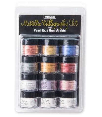 Jacquard Products Pearl Ex Metallic Calligraphy Set, Assorted