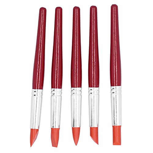 HEEPDD Clay Sculpting Tools, 5pcs Flexible Clay Shaping Pens for Oil Painting, Sculpture, and Crafting Sculpting Tools, Silicone Material, Nan Art Supplies (Red L Size) - color: Red L Size