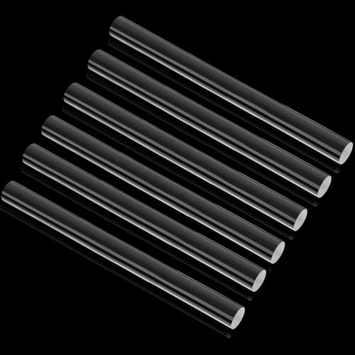 Clabby 6 Pieces Acrylic Clay Roller Plastic Clear Round Tube Roller Pin Polymer Clay Tools for DIY Handmade Crafts Handmade Art Supplies, 6.5 x 0.5 Inch - size: 6.5 x 0.5 Inch