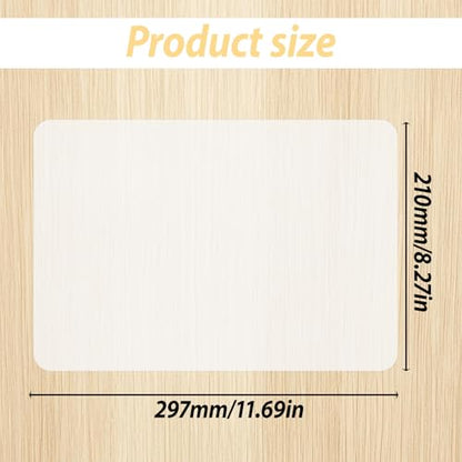 2 Pcs Clear Silicone Mat 12 x 8 Inch Silicone Placemats Non-Slip Baking Mat for Kitchen Counter Countertop Protector Heat Resistant Countertop Liner for Pastry