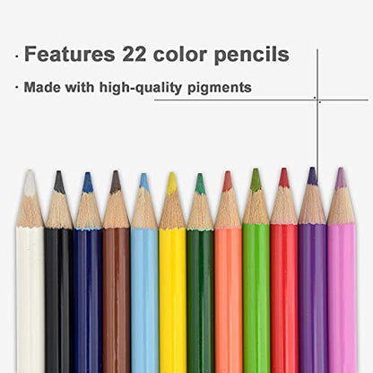 Darnassus 132-Piece Art Set, Deluxe Professional Color Set, Creating Gift Box, Art Set Crafts Drawing Painting Christmas Kit for Kids and Adult, Girls Boys - color: Galaxy Theme