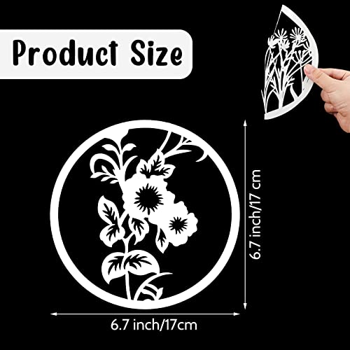 Marspark 20 Pieces Wildflower Stencils for Painting Template Flower Wall Stencils Reusable Spring Templates PET DIY Drawing for Painting on Wood Wall(Round Style) - style: Round Style