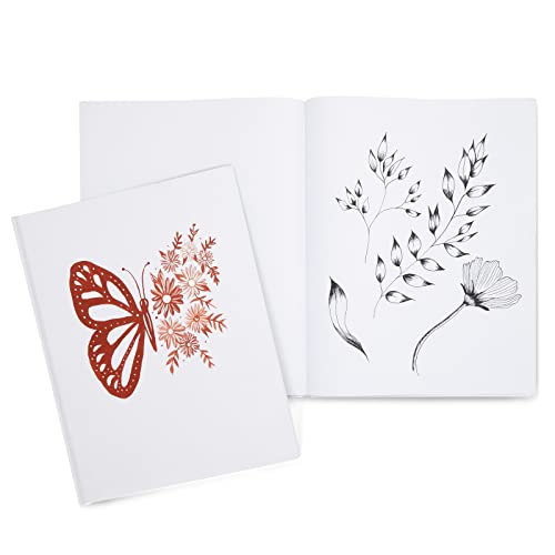 Paper Junkie Blank Books for Kids to Write Stories - 8.5 x 11 In, White Hardcover, Pack of 3 - Unlined Journal & Scrapbook with 36 Pages Acid-Free Paper for Drawing & Doodling