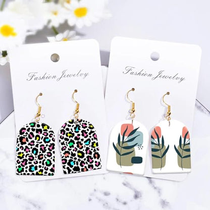 10 Sheets Clay Transfer Paper for Earrings & Polymer Clay, Leopard Print Pattern Water Transfer Paper for Polymer Clay Jewelry Necklaces Pendants DIY Craft Supplies 5.82x3.93inch - color: Leopard Print