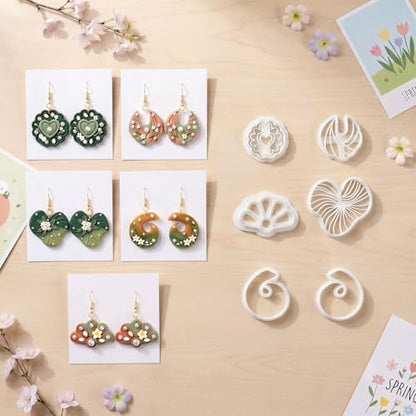 28 Pcs Polymer Clay Cutters & Polymer Clay Tools,Clay Cutters of Four Seasons for Polymer Molds for Earrings Jewelry Making