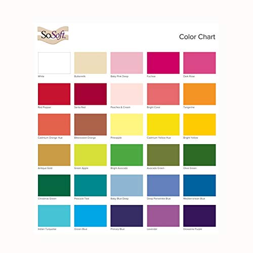 DecoArt DSS13-26 SoSoft Fabric Acrylics Paint, 1-Ounce, True Blue - color: True Blue