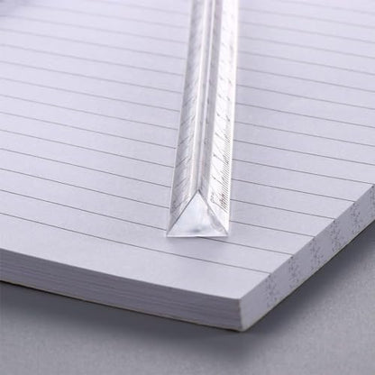 Transparent Triangle Ruler Small Architectural Scale Ruler Pocket Size Ruler Metric Ruler Plastic Clear Ruler Triangle Ruler Drafting Tools Office and School Supplies