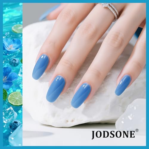 JODSONE 32 Colors Jelly Gel Nail Polish Kit with U V Light Crystal Transparent Classic Color 4 Functional Gel for All Seasons - color: 32KIT-M5M-Jelly