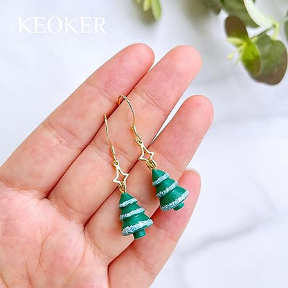 Keoker Christmas Polymer Clay Bead Roller, Clay Jewelry Making Tool - Makes Perfectly Round Beads in 2 Sizes (Tree Shape) - color: 2-Size Tree Shape Bead