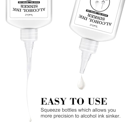 White Alcohol Ink for Epoxy Resin - 4 Ounce White Color Alcohol-Based Resin Ink for Resin Petri, Resin Tumblers, Coaster Making, White Alcohol Paint Epoxy Resin Pigment for Painting, Yupo, Resin Art