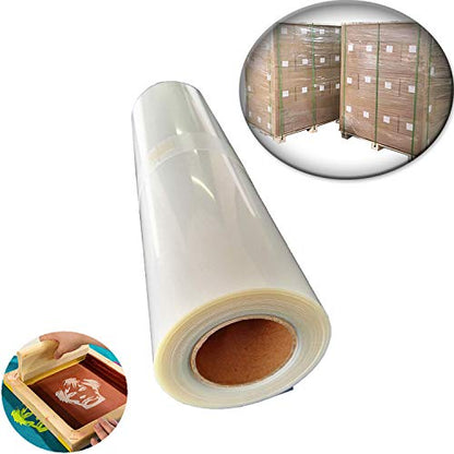 13"x100ft. Screen Printing Film 1 Roll Waterproof Inkjet Transparent Film for Water-based Pigment and Dye Printers