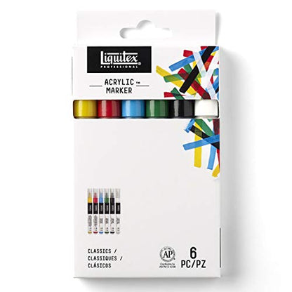 Liquitex Professional Paint Marker Set, 6 Piece, Classics - style: Classics Fine 6 Set