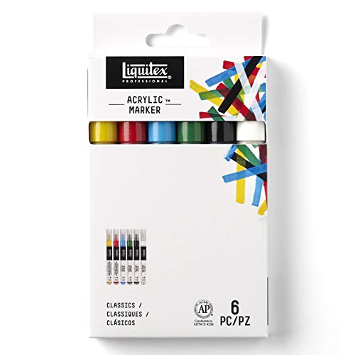 Liquitex Professional Paint Marker Set, 6 Piece, Classics - style: Classics Fine 6 Set