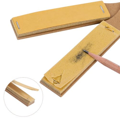 Sandpaper Sharpener,3-Pack Sketch Sandpaper Pencil Sharpeners 6.3 x 1 Pointer Art Drawing Tool Pastel Sticks Drawing Tool for Artist Sketch Beginner Student (10 Sheets/Pcs) - color: Pointed Handle