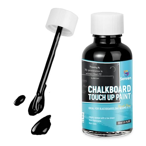 Chalkboard Paint Black Chalk Board Touch Up Paint for Wood, Metal, Glass, Wall, Plaster Boards Sign, Frame Any Surface Black Matte Finish, Acrylic Non-Toxic, Quick-Dry 30ml, 1.5oz - color: Matte Black, size: 1.5 Fl Oz (Pack of 1)