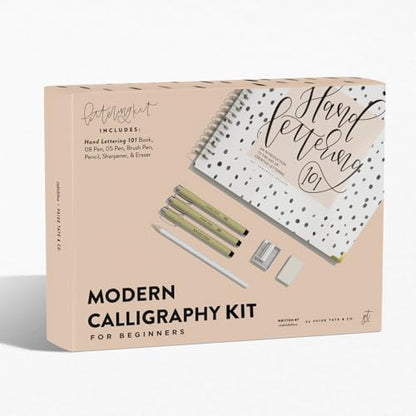 Modern Calligraphy Kit for Beginners: A Creative Craft Kit for Adults featuring Hand Lettering 101 Book, Brush Pens, Calligraphy Pens, and More (Calligraphy Practice Book Series)
