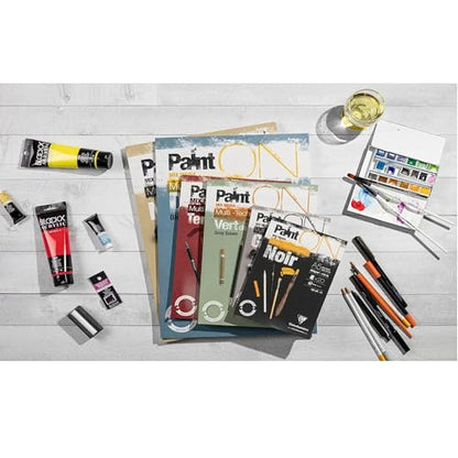 Clairefontaine Paint'ON Grey Paper, 250 g, 50 x 65 cm, 15 Sheets - color: Grey, size: 50 x 65 cm