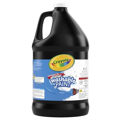 Crayola Washable Paint For Kids - Black (1 Gallon), Kids Arts And Crafts Supplies, Non Toxic, Bulk - color: Black
