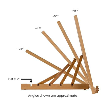 Soho Urban Artist 12x16 Adjustable Portable Drawing Board Stand Easel, 5 Positions, Natural Beechwood Finish - size: 12x16"
