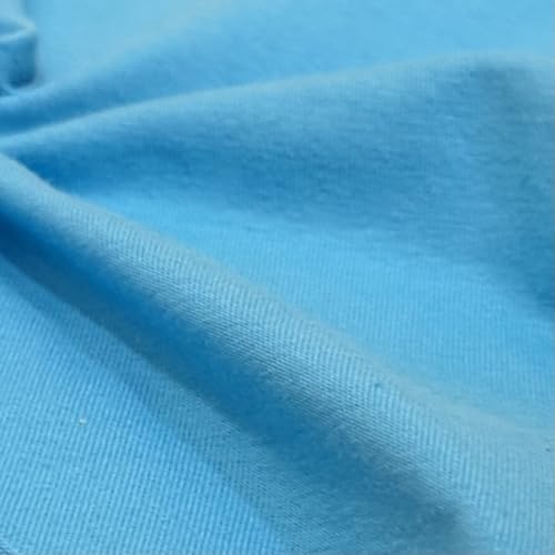 Cotton Spandex Jersey Fabric - 4 Way Stretch - 60" Width Sold by The Yard - Ideal for T-Shirts, Dresses, Athleticwear Apparel (Aqua, 5 Yards) - color: Aqua, size: 5 Yards
