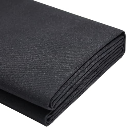 Canvas Fabric, 60" Wide Medium Weight 8 oz Duck Fabric for Quilting, Sewing, Crafts, Painting, Drop Cloths (Black) - color: Black, size: 60''x80''