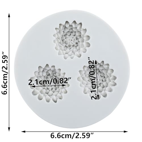 Sunflower Daisy Silicone Mold Daisy Flower Polymer Clay Molds for DIY Crafts Epoxy Resin Casting Air Dry Polymer Clay Plaster Jewelry Making - color: Style H