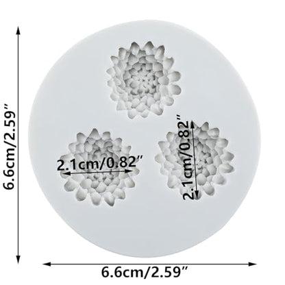 Sunflower Daisy Silicone Mold Daisy Flower Polymer Clay Molds for DIY Crafts Epoxy Resin Casting Air Dry Polymer Clay Plaster Jewelry Making - color: Style H