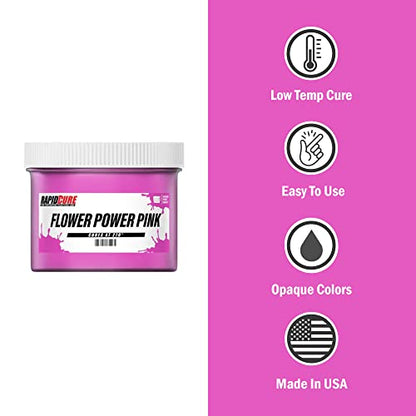 Rapid Cure® Screen Printing Ink Pink (8oz.) - Plastisol Ink for Screen Printing, Fast Curing Fabric Paint - Screen Print Direct®, USA Made - color: Flower Power Pink, size: 8 fl oz