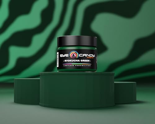 Eye Candy Resin Pigment Paste – Highly Pigmented Epoxy Color, 2 oz, Solid Non-Metallic, Mixable for Custom Shades (Ryokucha Green) - color: Ryokucha Green