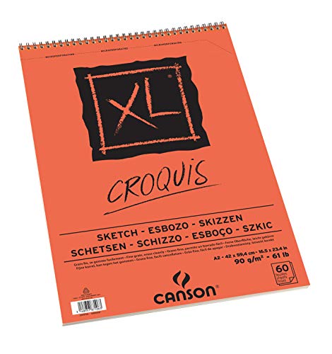 Canson XL Sketch Pad 60 Sheets A2 (42 x 59.4 cm 90 g Ivory - size: A2 - 42 x 59,4 cm
