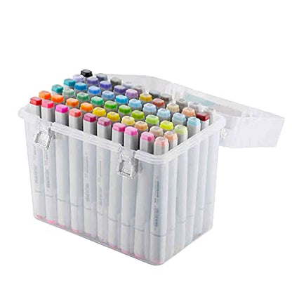 80 Slots Marker Pen Organizer Clear Plastic Carrying for Case Handheld Storage Box Waterproof for Paint Pens s Mar Plastic