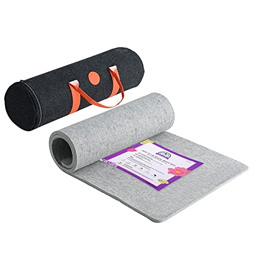 Rdutuok Wool Pressing Mat 60 x 22 Inch Extra Large Ironing Mat for Quilting 1/2" Thick 100% New Zealand Wool Ironing Pad for Quilters Tabletop Ironing Board Alternative for Sewing and Embroidery - size: 60" x 22"