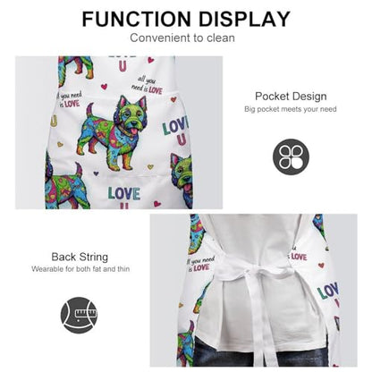Chef Bib Apron for Restaurant, Anti-Stain with Pocket Adjustable, Cooking Dishwashing Lab Use - color: Style (542)