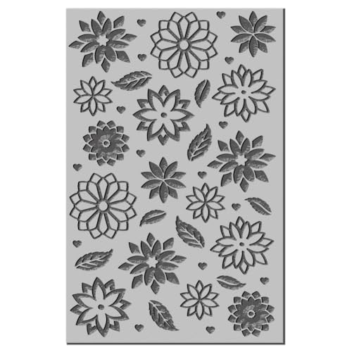 CHGCRAFT Dahlia Polymer Clay Texture Sheets Leaves Art Flowers Rubber Clay Texture Mat Plant Modeling Pad Texture Sheets for Polymer Clay Making Earrings Jewelry - style: Dahlia