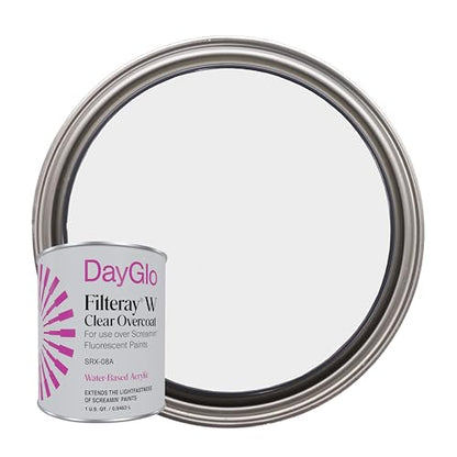 DayGlo Acrylic Latex Filteray UV Clear Coat for use with Screamin' SRX paints, Quart - style: QT-Quart