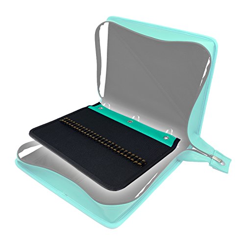YOUSHARES 54 Slots Pencil Sleeve - Standard 3 Ring Binder Designed Pencil Page Compatible with 216 Slots Pencil Case for Watercolor Pencil, Gel Pen & Cosmetic Brush (Green) - color: Layer Green