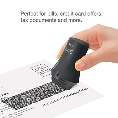 Guard Your ID Wide Advanced Roller 2.0 Identity Theft Prevention Security Stamp Black - color: Black, size: wide