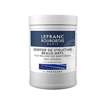 Lefranc & Bourgeois Artist Modelling Paste/Textured Highlight Impasto Matt Opaque Can Be Mixed with Acrylic Colour 500ml pot - size: 1 Count (Pack of 1), style: Modelling paste