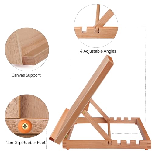 Tabletop Easel A3 Painting Easel with Smooth Surface, Adjustable Angle Art Easel for Artists, Children, Beginners & Student - style: A3 Upgrade